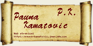Pauna Kamatović vizit kartica